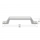 ALUMINIUM HANDLE WITH EXTERNAL SCREWS / WHITE